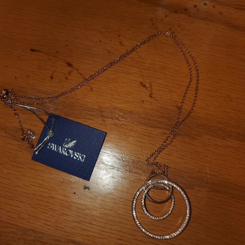 Swarovski Rose-gold Circular Necklace